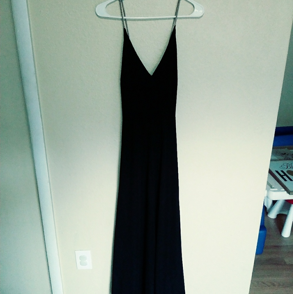 Black silk dress